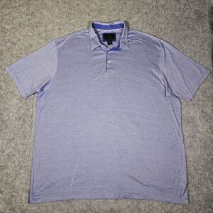 Joseph A Bank Reserve Mens Big Tall Blue Dot Cotton Polo Shirt Preppy Size 2XLT